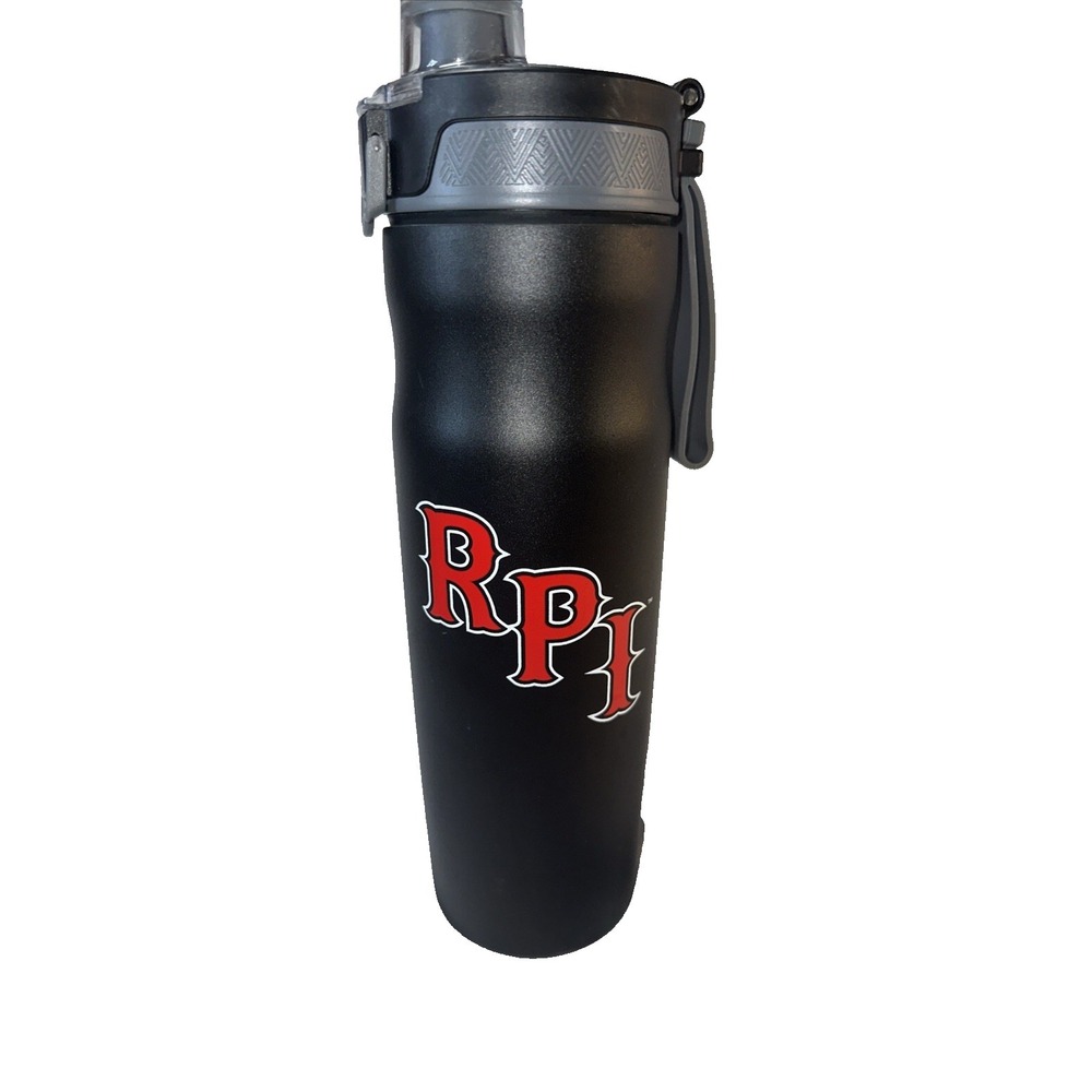 RPI (Rensselaer Polytechnic) H2go Stainless Steel Water Bottle 20.9oz Black  New
